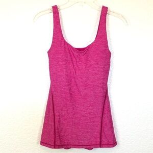 LuluLemon Heathered Jeweled Magenta Yoga AmalaTank size 4